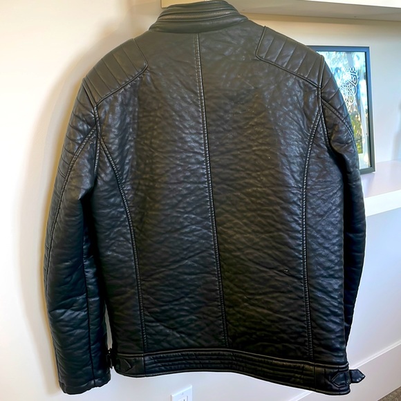 Black Vegan Leather Jacket - Picture 2 of 8